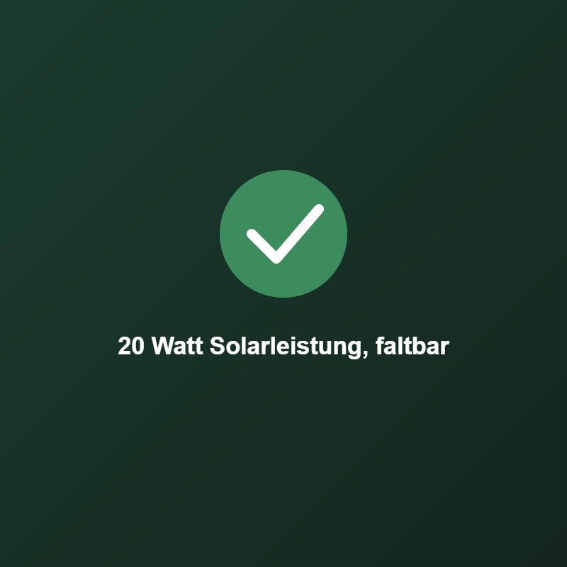 SolarCharge 20W Solarpanel